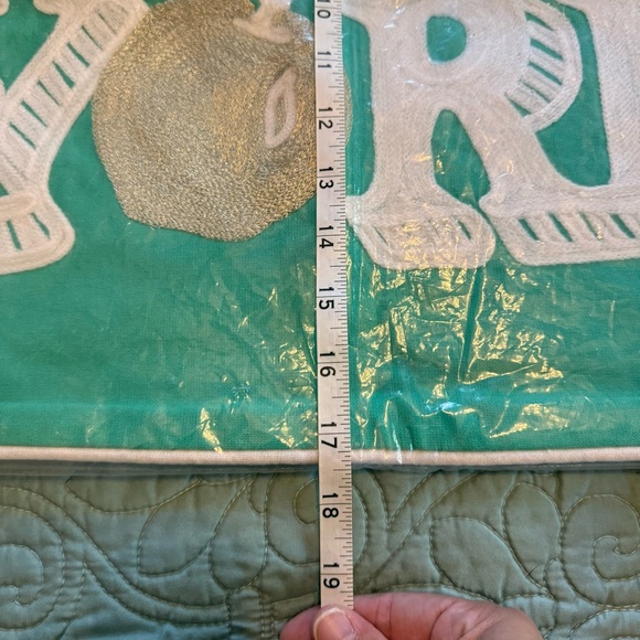 NWT Pottery Barn Teen Turquoise White Pillow Cover New York - Picture 5 of 5